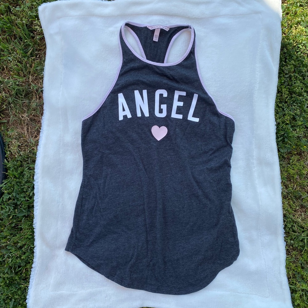 Victoria’s Secret Angel Grey Racerback Tank Top
